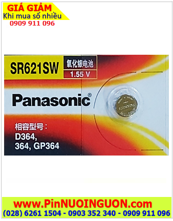 Panasonic SR621SW, 364 _Pin đồng hồ 1.55v Silver Oxide Panasonic SR621SW, 364 /Xuất xứ NHẬT